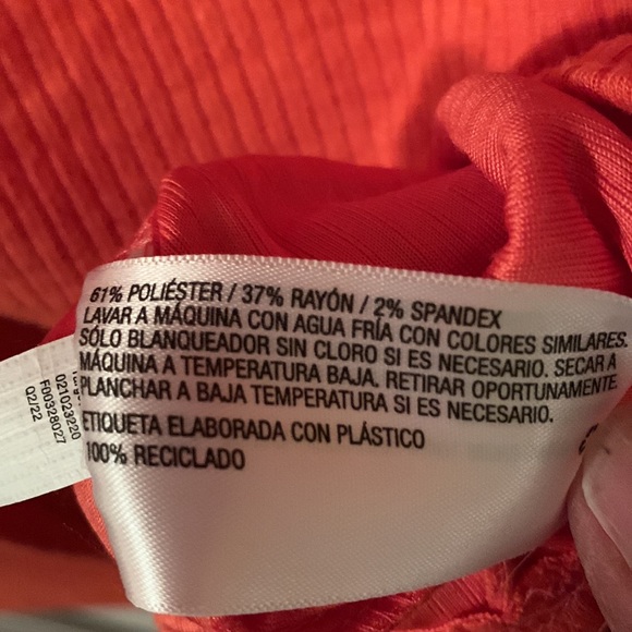 Ava & Viv sexy coral ribbed short sleeve peek-a-boo top size 4x - Picture 5 of 7